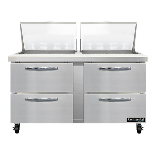 Continental Refrigerator SW60N24M-D Refrigerated Counter, Mega Top Sandwich / Salad Unit