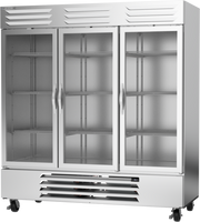 Beverage Air RB72HC-1G 75" 3 Glass Door Reach In Refrigerator | 70.19 Cu. Ft.