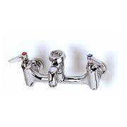 T&S Brass B-0674-BSTP 8" Center Wall Mount Service Sink Faucet w/Pail Hook