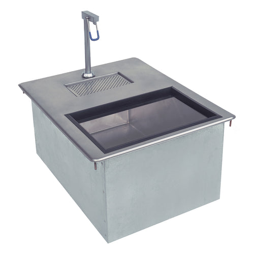 Advance Tabco D-24-WSIBL2-X 18" x 21" Stainless Steel Drop-In Ice & Water Unit | 50 lbs. Ice