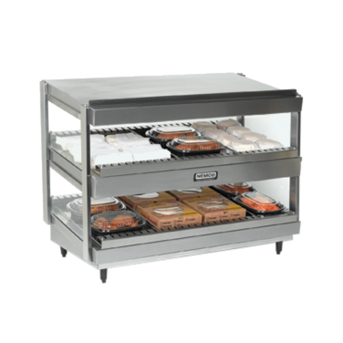Nemco 6480-30S 30” Dual Slanted Shelf Countertop Heated Merchandiser | 1,460 Watts
