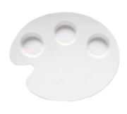 G.E.T. PP-977-W Let's Party 12" White Melamine Painter's Plate | Case of 12