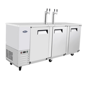 Atosa MKC90GR 90" 2-Dual Faucet Draft Beer Cooler | (4) 1/2 Kegs