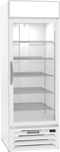 Beverage Air MMR23HC-1-W-WINE MarketMax 27.5" White Glass Door Wine Refrigerator | 23.32 Cu. Ft.