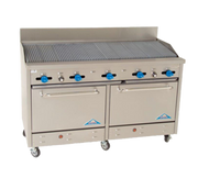 Comstock-Castle F3226-5RB 60" Gas Charbroiler Range w/ (2) Standard Ovens | 208,000 BTU