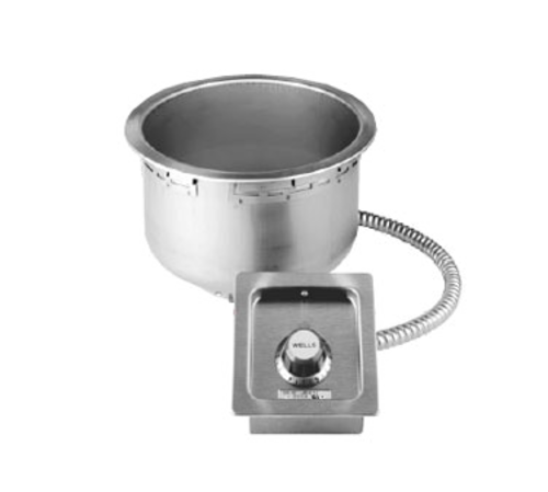 Wells SS-10TDU 11 qt Drop-In Round Hot Food Well w/Drain | 825 Watts