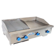 Comstock-Castle FHP42-24-1.5LB 42" Countertop Gas Griddle & Charbroiler Combo | 90,000 BTU