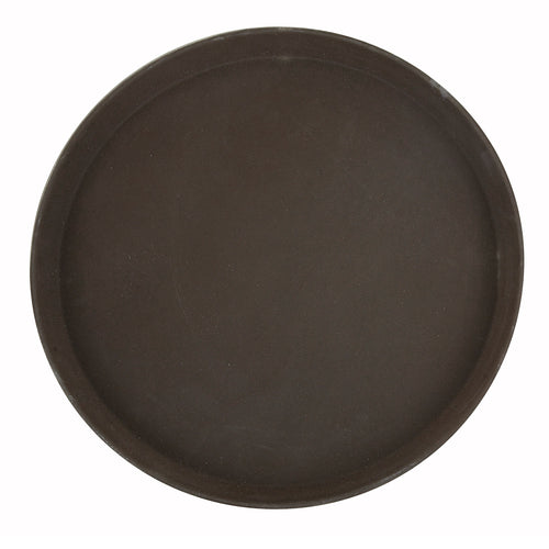 Winco TRH-16 16" Round Serving Tray | Brown