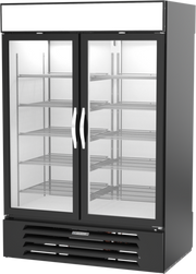 Beverage Air MMR49HC-1-B-PT 52" 2-Glass Door Pass Thru Refrigerator | 48.05 Cu. Ft.