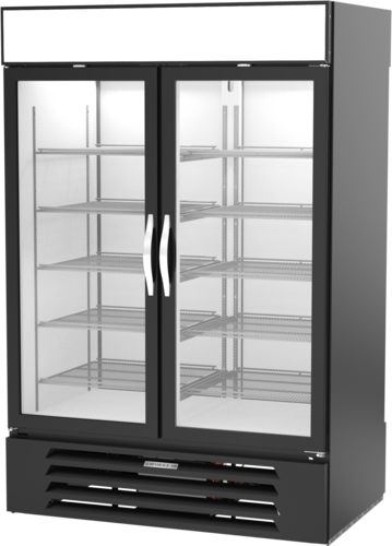 Beverage Air MMR49HC-1-B-PT 52" 2-Glass Door Pass Thru Refrigerator | 48.05 Cu. Ft.