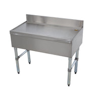 Advance Tabco CRD-2-X 24" x 21" Stainless Steel Free Standing Underbar Drainboard w/ 4" Splash