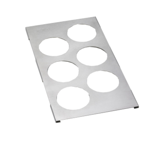 Tablecraft T6 Six Hole Squeeze Bottle Holder | Fits 1/3 Size Food Pan