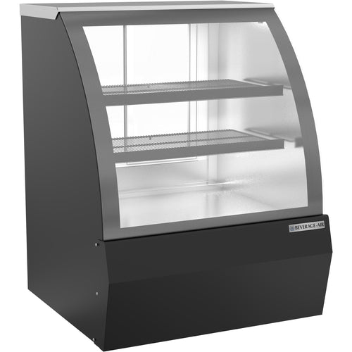 Beverage Air CDR3HC-1-B 37.25" Black Curved Glass Refrigerated Deli Case | 10 Cu. Ft.