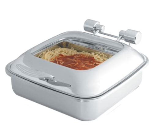 Vollrath 46134 6 Qt. Glass Top Square Induction Chafer