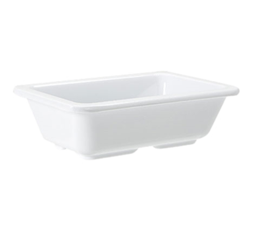 G.E.T. Milano 3" x 4-3/4" 4 oz. White Melamine Relish Dish | Model No. ML-123-W