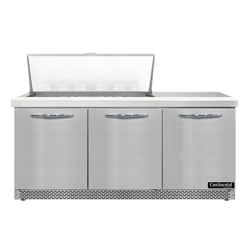 Continental Refrigerator SW72N18M-FB Refrigerated Counter, Mega Top Sandwich / Salad Unit