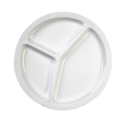 Thunder Group NS702W White 10" 3 Compartment Plate | Case of 12