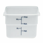 Cambro CamSquare 12 Qt. Food Storage Container, White | Model No. 12SFSP148