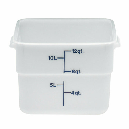 Cambro CamSquare 12 Qt. Food Storage Container, White | Model No. 12SFSP148