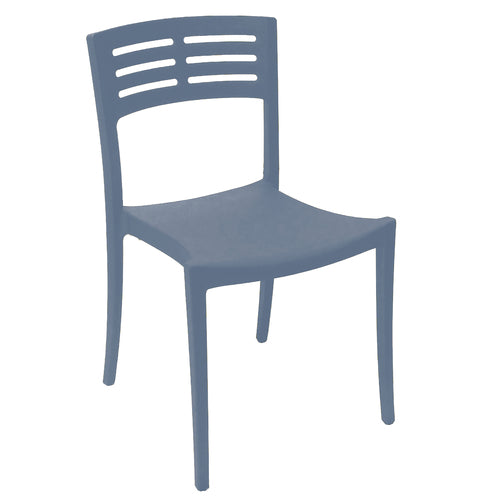 Grosfillex US738680 Vogue Stacking Outdoor Chair | Denim Blue