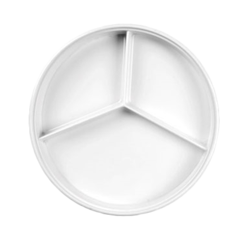 Thunder Group NS608-1W 8-1/4" Divided White Serving Tray | Case of 12