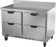 Beverage Air WTFD48AHC-4-FIP 48" 4 Drawer Worktop Freezer w/ 4" Foamed-In Backsplash | 11.44 Cu. Ft.