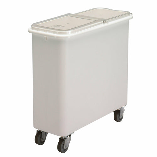 Cambro IBSF27148 27 Gallon Flat Top Mobile Ingredient Bin w/ Clear Sliding Cover and S-hook
