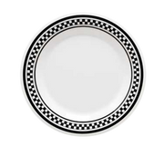G.E.T. WP-12-X Diamond Chexers 12" Melamine Plate | Case of 12