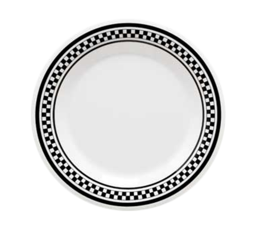 G.E.T. WP-12-X Diamond Chexers 12" Melamine Plate | Case of 12
