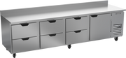 Beverage Air WTRD119AHC-6 119" 6 Drawer 1 Door Worktop Refrigerator | 40.12 Cu. Ft.