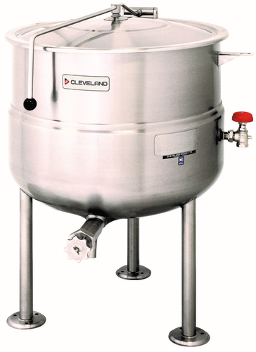 Cleveland KDL150 2/3 Jacket Direct Steam Stationary Kettle | 150 Gallon Capacity