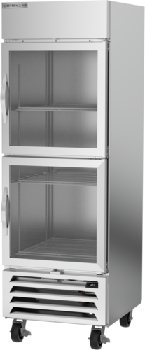 Beverage Air HBF23HC-1-HG 27.25" 2 Glass Half Door Bottom Mount Reach-In Freezer | 23.32 Cu. Ft.