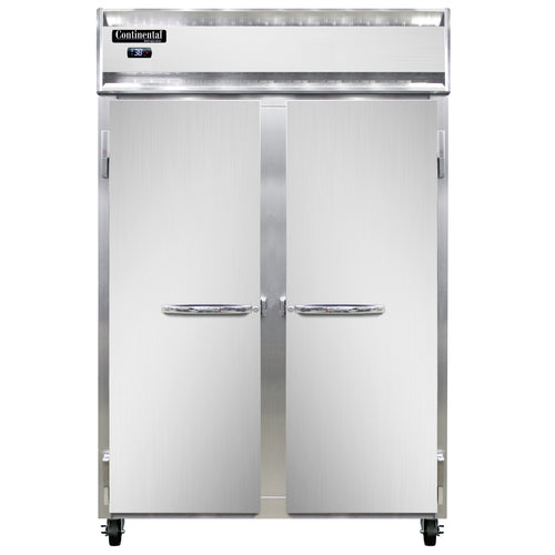 Continental 2R 2-Solid Door Top Mount Reach-In Refrigerator | 48 Cu. Ft.