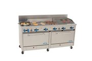 Comstock-Castle 2F330-36-2RB 72" Gas Range w/ 2-Burners, Griddle, Charbroiler & (2) 31" Ovens | 246,000 BTU