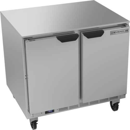 Beverage Air UCF36AHC 36" 2 Solid Door Undercounter Freezer | 8.69 Cu. Ft.