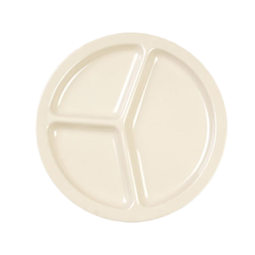 Thunder Group NS702T Tan 10" 3 Compartment Plate | Case of 12