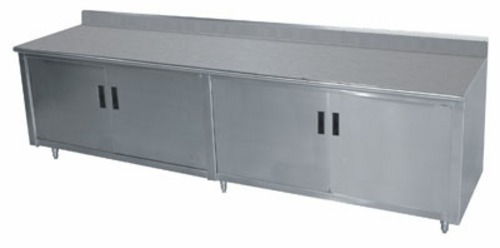 Advance Tabco EHK-SS-309M-X Special Value Hinged Doors Enclosed Base Work Table | 108" x 30"