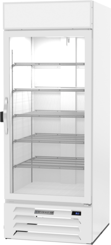 Beverage Air MMR27HC-1-W-IQ 30" 1 Swing Glass Door White Merchandiser Refrigerator w/ Electronic Lock | 25.97 Cu. Ft.