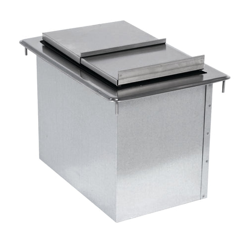 Advance Tabco D-12-IBL-X 12" x 18" Stainless Steel Drop-In Ice Bin | 23 lbs. Ice