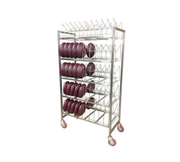 Carter-Hoffmann DMR80 Mobile 4-Shelf Dome Drying Rack | (80) Dome Capacity