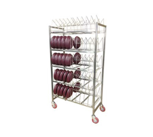 Carter-Hoffmann DMR80 Mobile 4-Shelf Dome Drying Rack | (80) Dome Capacity