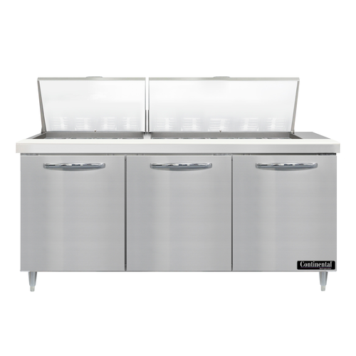 Continental Refrigerator D72N27M Refrigerated Counter, Mega Top Sandwich / Salad Unit