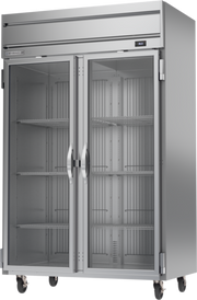 Beverage Air HRS2HC-1G 52" 2 Glass Door Top Mount Reach In Refrigerator | 46.88 Cu. Ft.