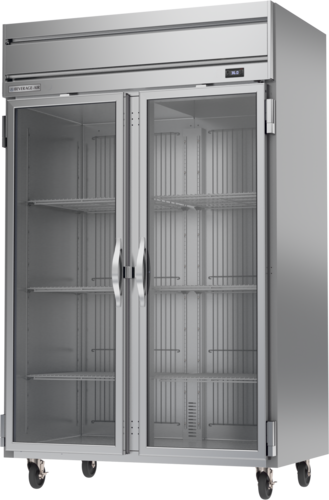 Beverage Air HRS2HC-1G 52" 2 Glass Door Top Mount Reach In Refrigerator | 46.88 Cu. Ft.