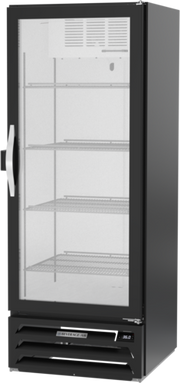 Beverage Air MMR12HC-1-B-IQ 24" 1 Swing Glass Door Black Merchandiser Refrigerator w/ Electronic Lock | 12.06 Cu. Ft.