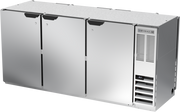 Beverage Air BB72HC-1-F-PT-S 72" 6 Solid Door Stainless Pass Thru Back Bar Cooler | 22.1 Cu. Ft.