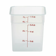 Cambro 8SFSPP190 CamSquare 8 qt. Graduated Square Food Container