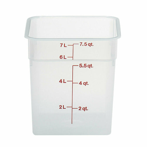 Cambro 8SFSPP190 CamSquare 8 qt. Graduated Square Food Container