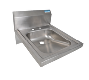 BK Resources BKHS-ADA-D 4" Center Deck Mount Faucet Hole 14" x 16" ADA Compliant Hand Sink