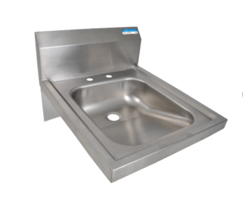 BK Resources BKHS-ADA-D 4" Center Deck Mount Faucet Hole 14" x 16" ADA Compliant Hand Sink